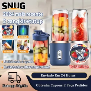400ML 10 Lâminas Espremedor Elétrico Mini Liquidificador Portátil De Suco De Alimentos Misturador Leite Smoothie