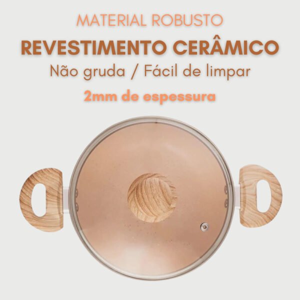 Jogo de Panelas Kit 4 Pçs Antiaderente Cerâmica - Imagem 3