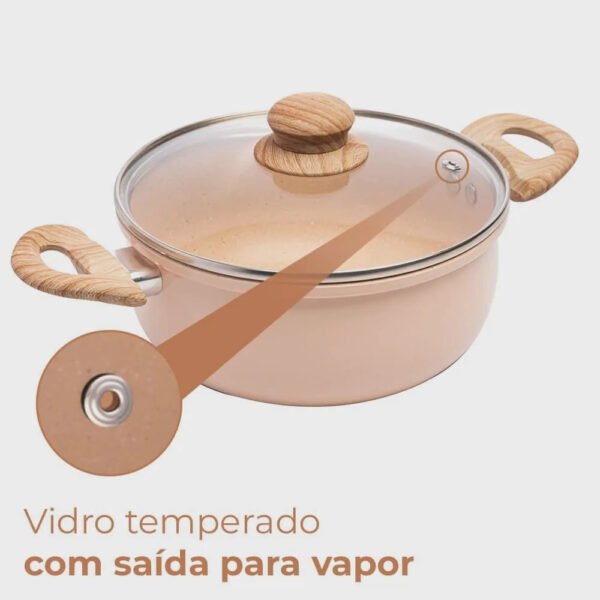 Jogo de Panelas Kit 4 Pçs Antiaderente Cerâmica - Imagem 9