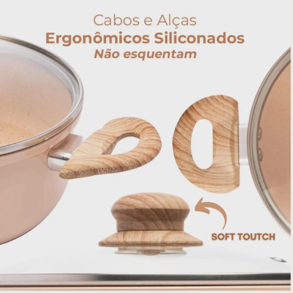 Jogo de Panelas Kit 4 Pçs Antiaderente Cerâmica - Imagem 10