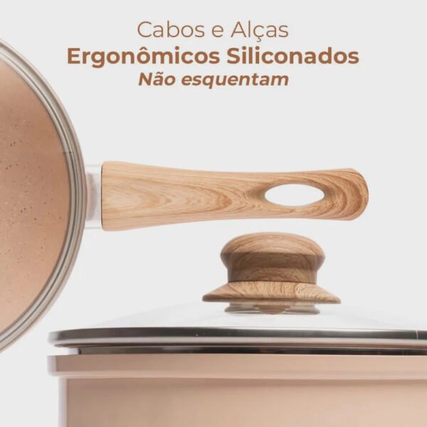 Jogo de Panelas Kit 4 Pçs Antiaderente Cerâmica - Imagem 6
