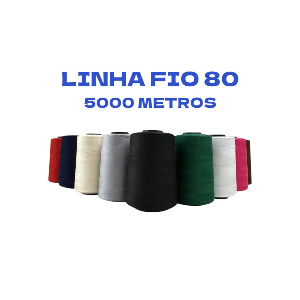 Linha fio 80 cone 5000 metros - Costura,Bordado e Artesanato