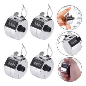 Kit 4 Contador Manual Mecânico 4 Dígitos Analógico Numérico