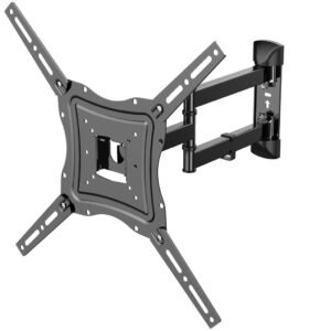 Suporte Triarticulado TV 26" a 60" VESA 400x400 4 Movimentos, Organizador de Cabos Instalação Fácil