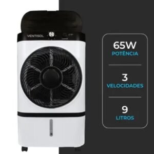 Climatizador Umidificador Portátil Ar Frio Ventisol 5 em 1 3 Velocidades 9L CLIN09