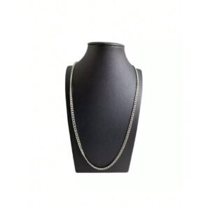 Corrente Prata Cordão Grumet - Luxo Premium Sofisticado + Embalagem Top