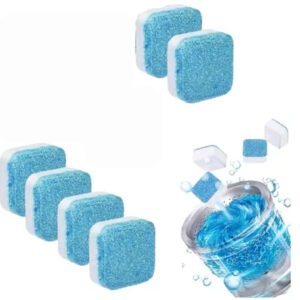 6 Tabletes Pastilha Higienizar Limpar Máquinas Lavar Roupas