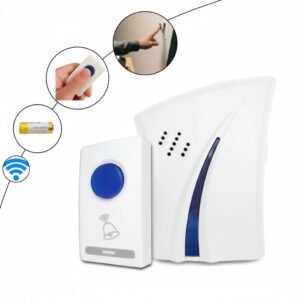 Campanhia sem fio de longo alcance residencial com 36 toques musicais a pilha 15 metros de distancia