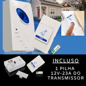 Campainha De Tomada Bivolt Sem Fio Wireless Alcance Até 50 Metros e 36 Toques